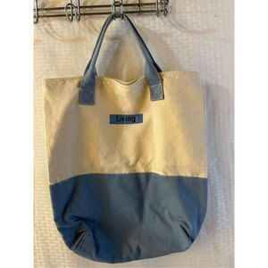 Martha Stewart blue white color block tote 14.5x16 tote bag